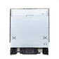 ZLINE 24 in. Unfinished Top Control Built-In Dishwasher with Stainless Steel Tub and Traditional Style Handle, 52dBa (DW-UF-H-24) front, closed.
