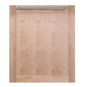 ZLINE 24 in. Unfinished Top Control Built-In Dishwasher with Stainless Steel Tub and Traditional Style Handle, 52dBa (DW-UF-H-24) main image.