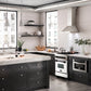ZLINE Autograph Edition 24 in. 2.8 cu. ft. Legacy Dual Fuel Range with 4 Burner Gas Cooktop and Electric Convection Oven in Stainless Steel with White Matte Door and Matte Black Accents, Open Box-Good Condition