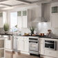ZLINE Autograph Edition 24 in. 2.8 cu. ft. Legacy Dual Fuel Range with 4 Burner Gas Cooktop and Electric Convection Oven in Satin Stainless Steel and Matte Black Accents, Open Box-Great Condition