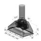 ZLINE 28 in. Ducted Remote Blower Range Hood Insert in Stainless Steel (698-RS-28-400)