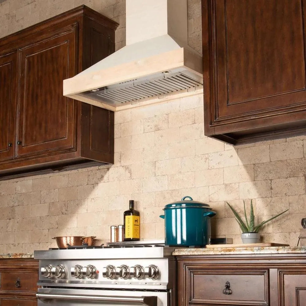 ZLINE Ducted Unfinished Wooden Wall Mount Range Hood (KBUF) 