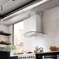 ZLINE Wall Mount Range Hood in Stainless Steel and Glass with Built-in CrownSound Bluetooth Speakers (KZCRN-BT) 