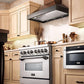 ZLINE 30 in. Convertible Vent Wooden Wall Mount Range Hood in Antigua and Walnut (KBAR-30) 30 Inch