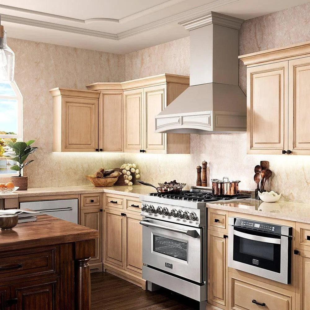 ZLINE Wooden Wall Mount Range Hood in Cottage White (321TT) 