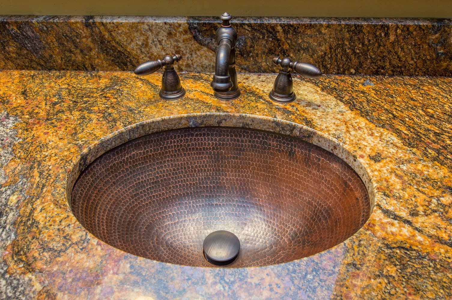 1.5" Non-Overflow Pop-up Bathroom Sink Drain - Oil Rubbed Bronze - Rustic Kitchen & Bath - Drain - Premier Copper Products