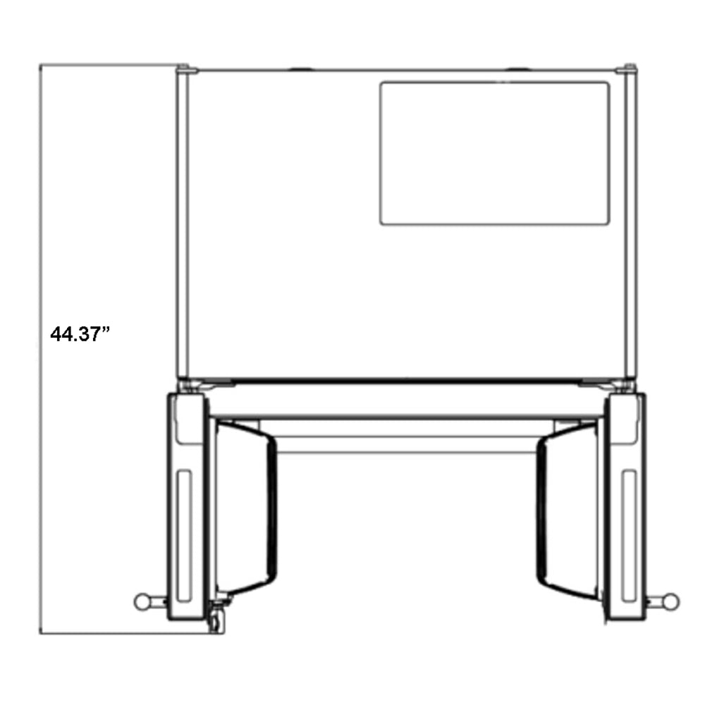 Forno Moena - 36 in. 19 cu.ft French Door Counter Depth Refrigerator in Stainless Steel (FFRBI1820-36SB) Door Open Dimensions