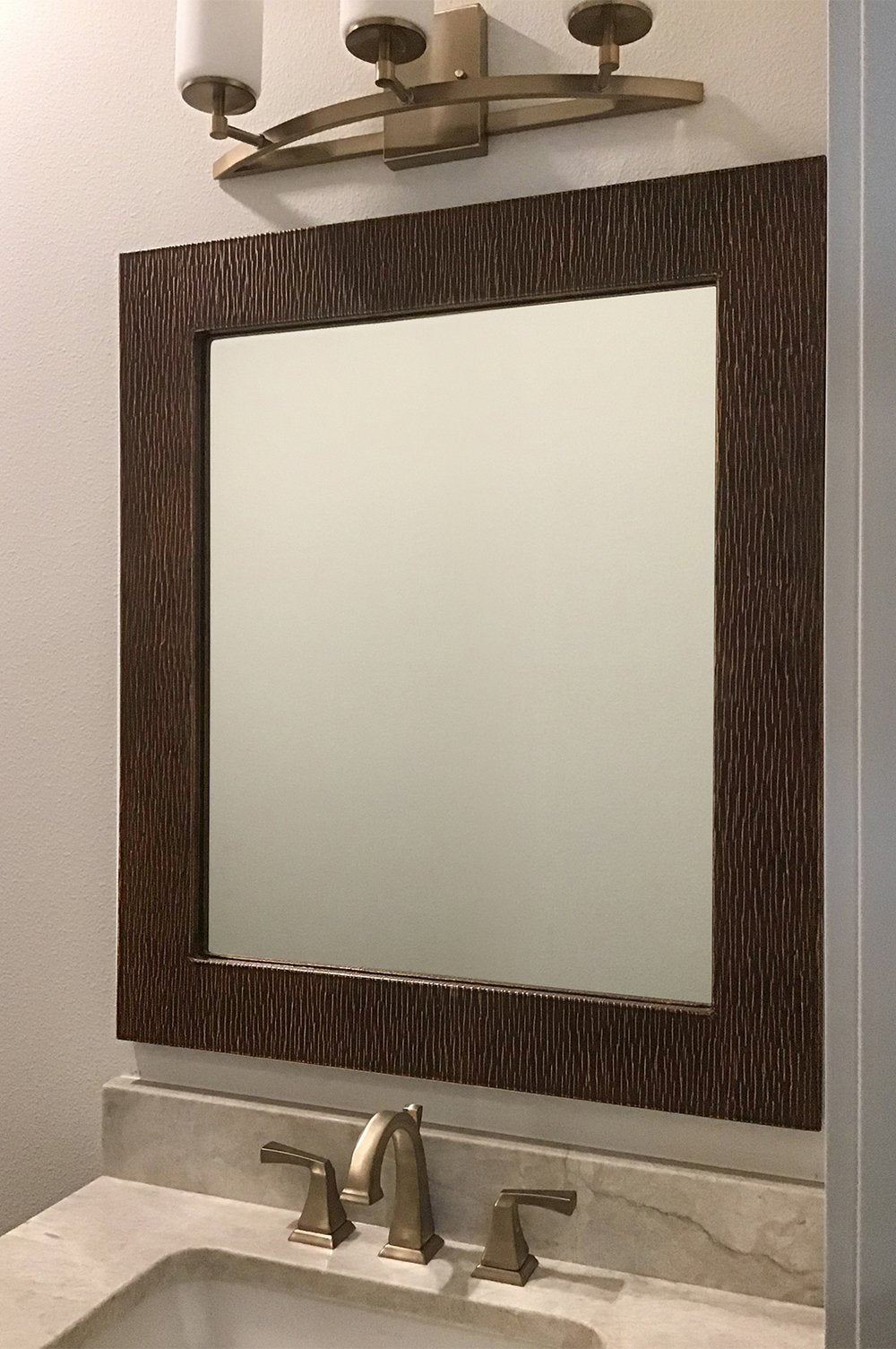 Premier Copper 36 in. Rectangle Hammered Copper Mirror