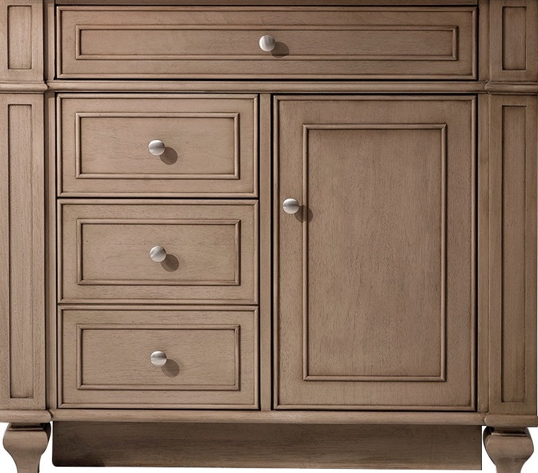James Martin Vanities Bristol Collection 36 in. Single Vanity in Whitewashed Walnut, Cabinet Only