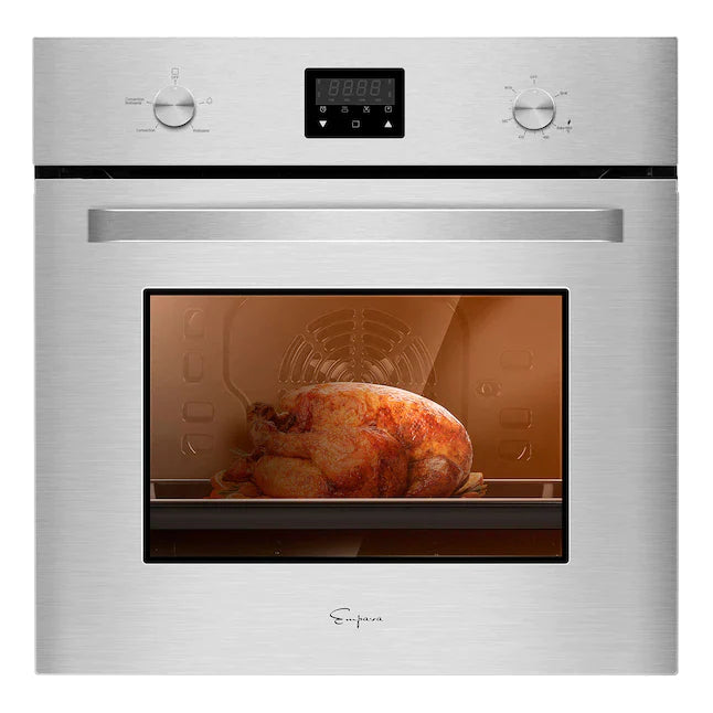Empava 24 in. Single Natural Gas Wall Oven in Stainless Steel (24WO09)