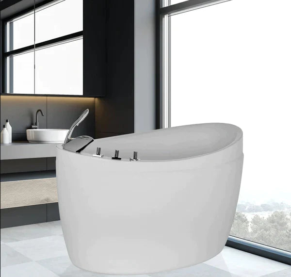 Empava 47 in. Japanese Style Freestanding Air Jetted Massage Bathtub (59JT011)