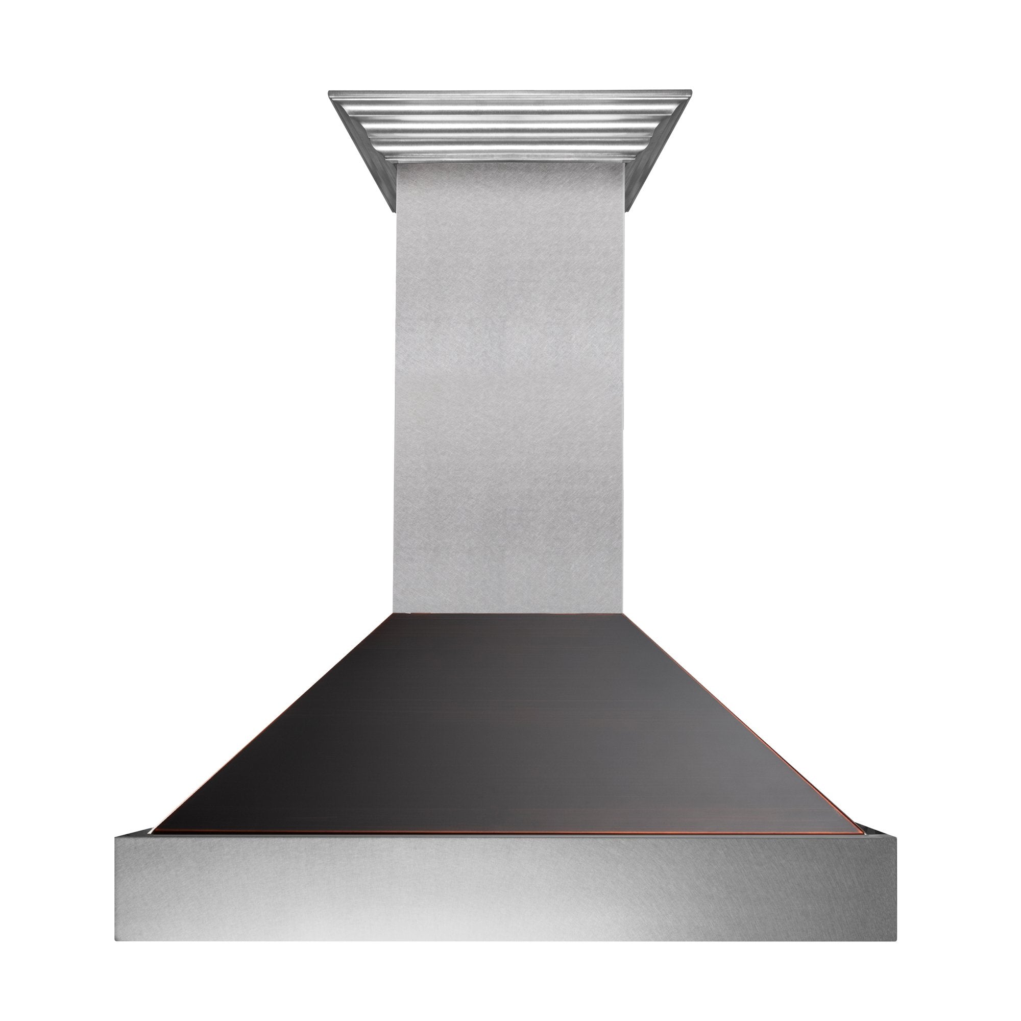 ZLINE Ducted Fingerprint Resistant Stainless Steel Range Hood with Oil Rubbed Bronze Shell (8654ORB)