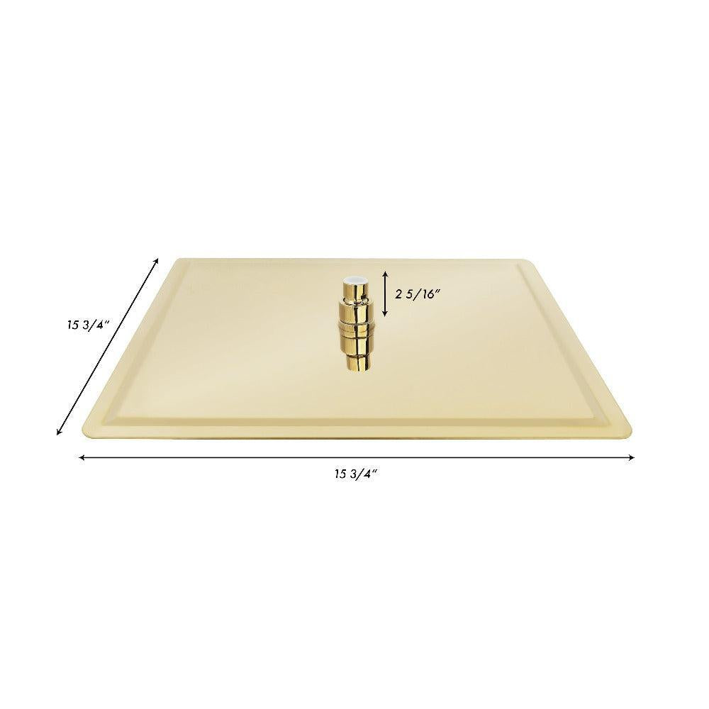 ZLINE 16 in. Bliss Oversized Shower Head with Color Options (BLS-H16) dimensional diagram with measurements.