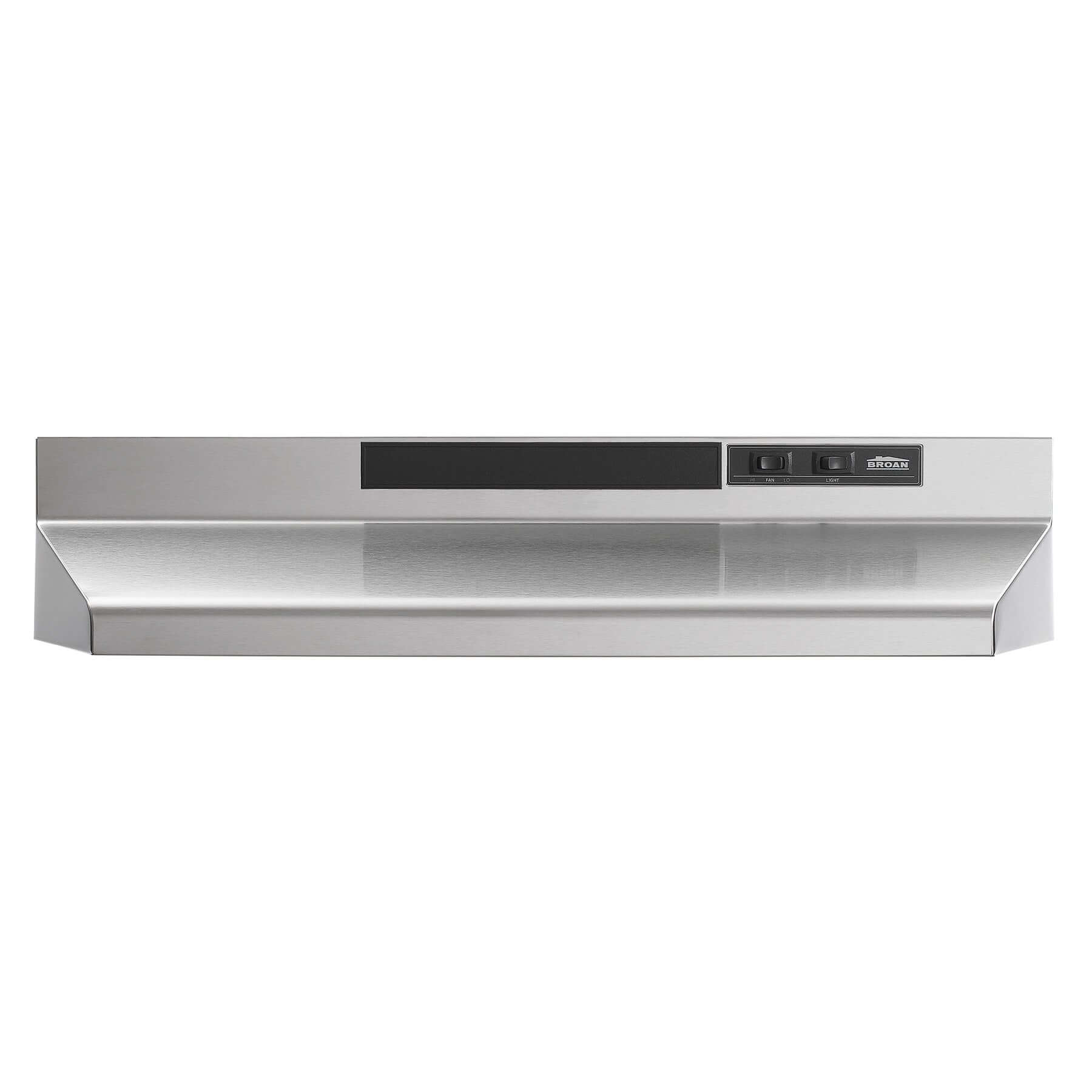 Broan F40000 Series 36 In. Two-Speed 4-Way Convertible Under Cabinet Range Hood In Stainless Steel (F403604)