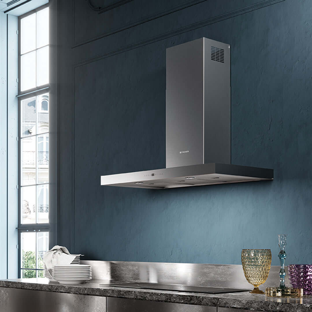 Faber Bella Wall Mount Range Hood With Size Options In Stainless Steel