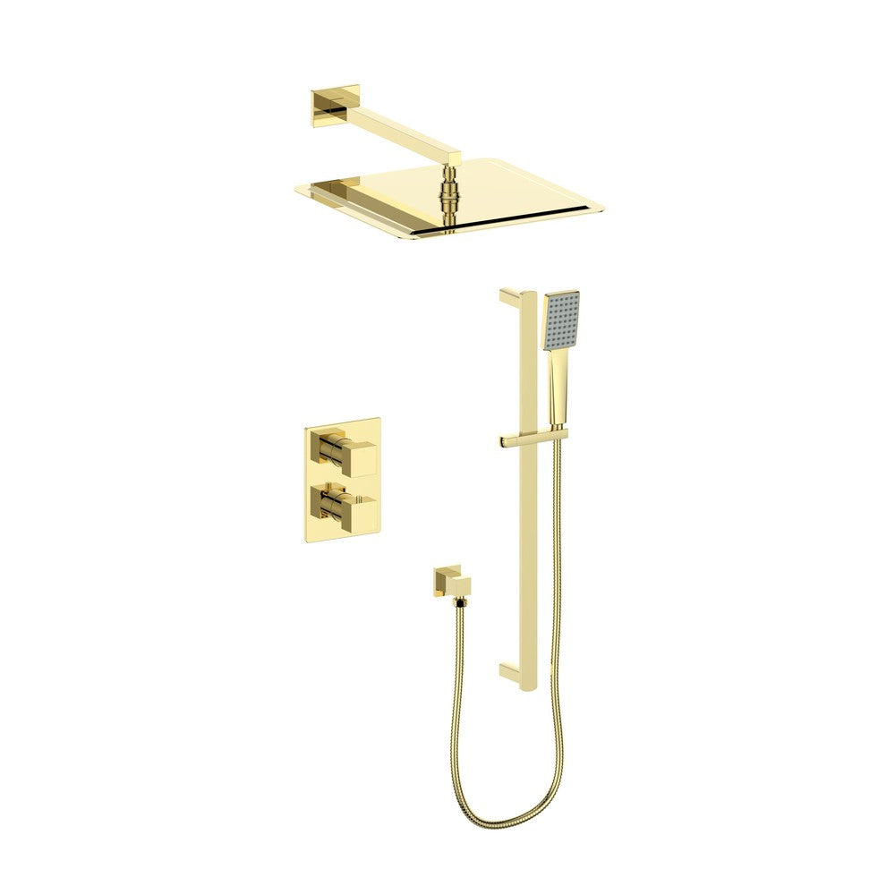 ZLINE Crystal Bay Thermostatic Shower System with color options (CBY-SHS-T2) Polished Gold
