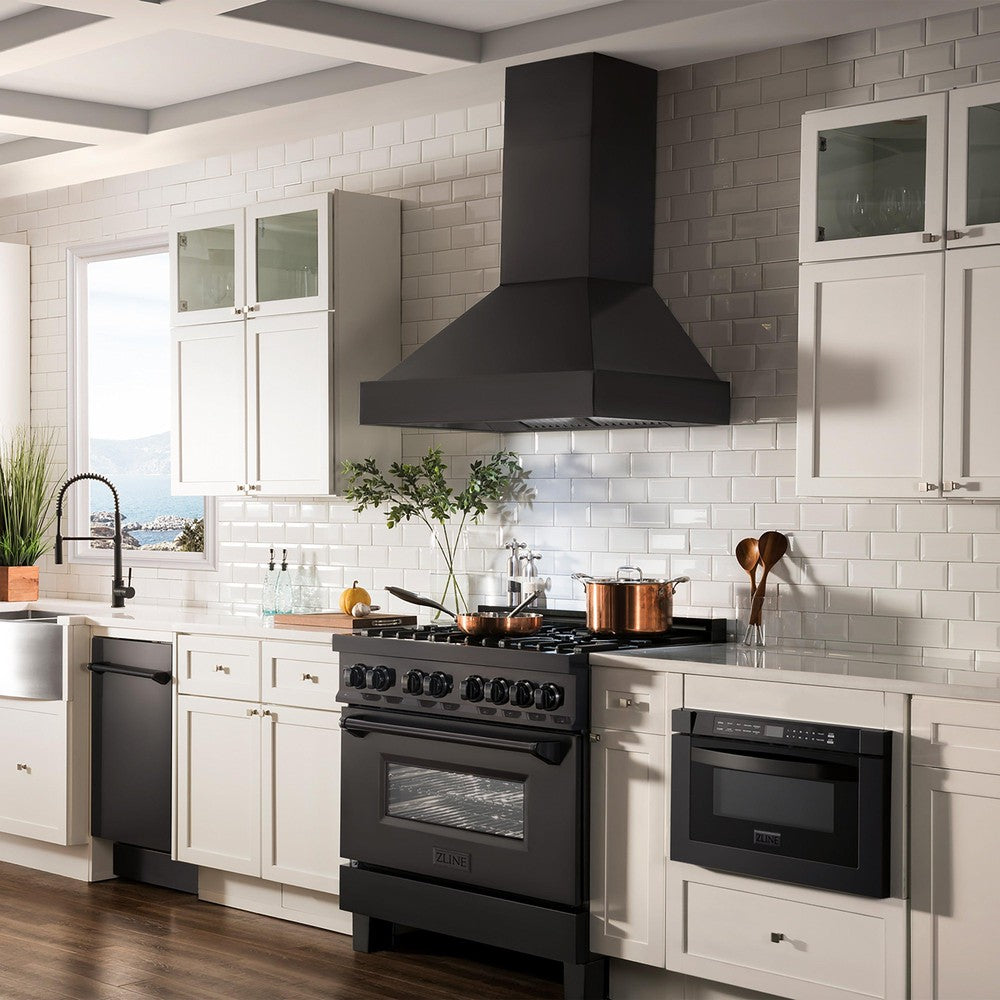 ZLINE Black Stainless Steel Wall Mount Range Hood (BS655N) 