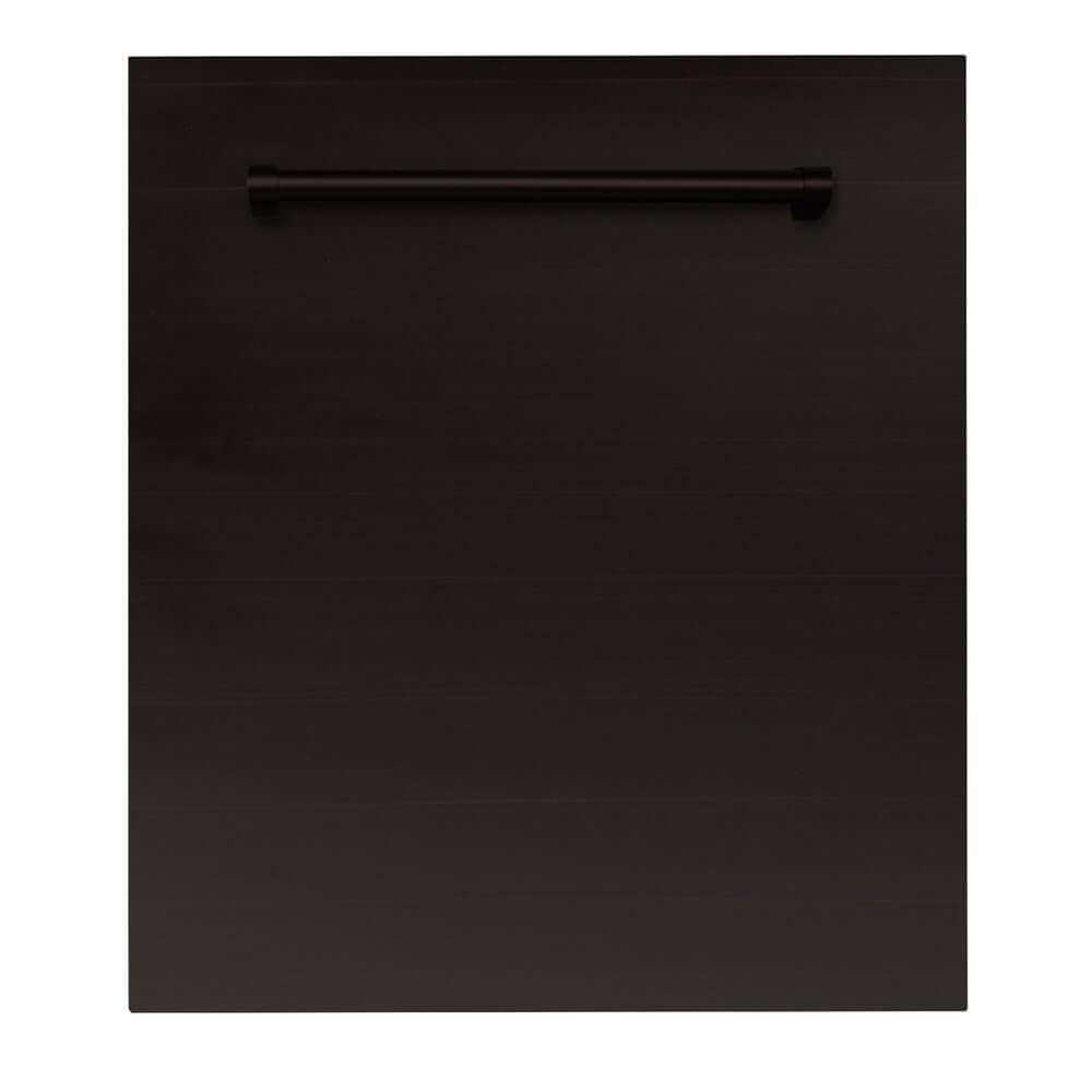 ZLINE 24 in. Dishwasher Panel in Oil-Rubbed Bronze with Traditional Handle