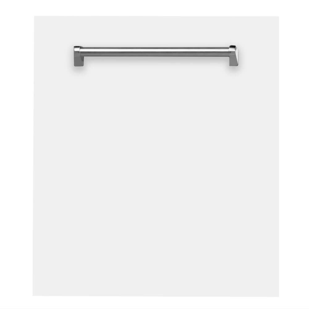 ZLINE 24 in. Dishwasher Panel in White Matte with Traditional Handle