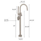 ZLINE Emerald Bay Bath Tub Filler in Brushed Nickel dimensional measurements