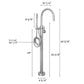 ZLINE Emerald Bay Bath Tub Filler in Chrome dimensional measurements