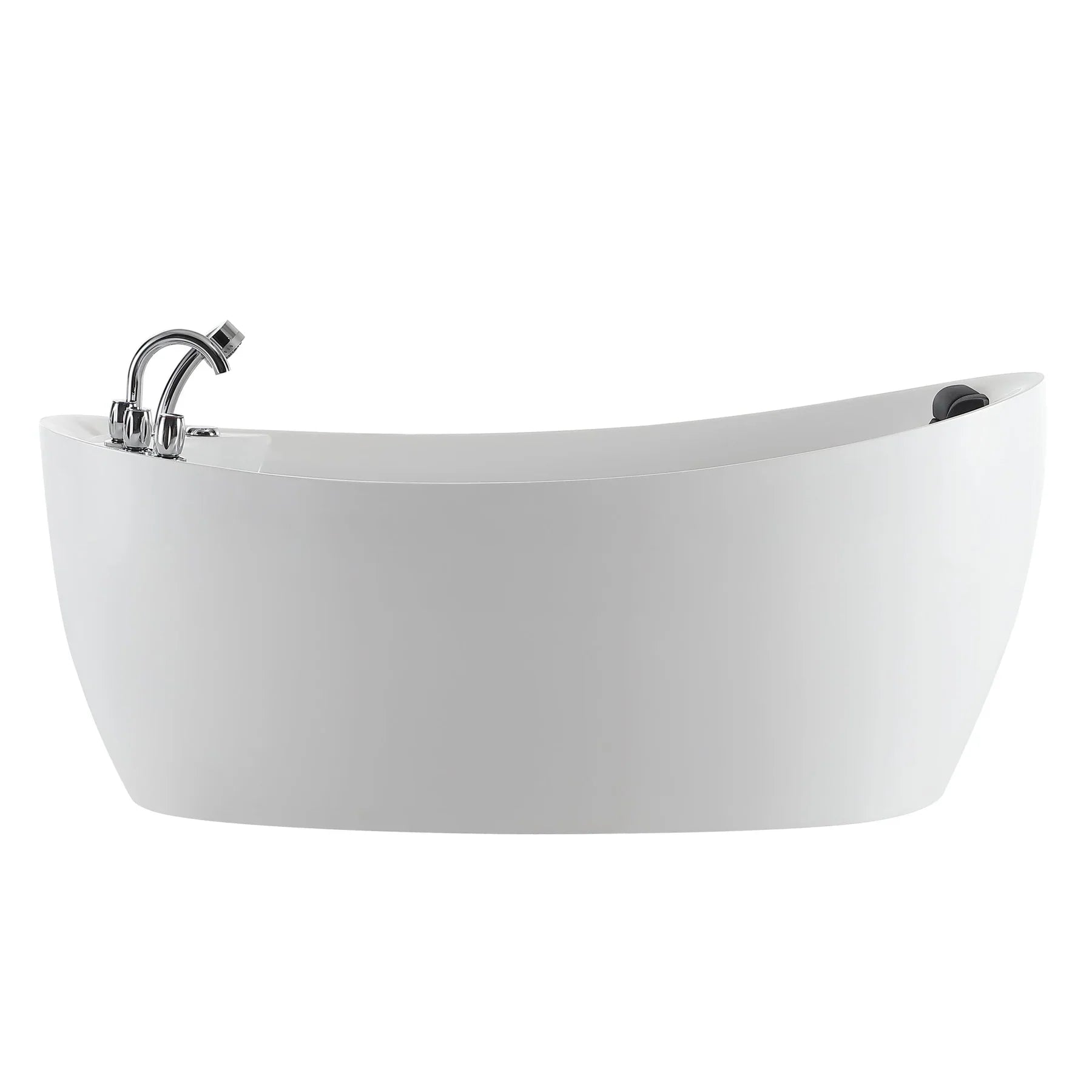 Empava 67 in. Freestanding Jetted Bathtub in White Acrylic (67AIS02)