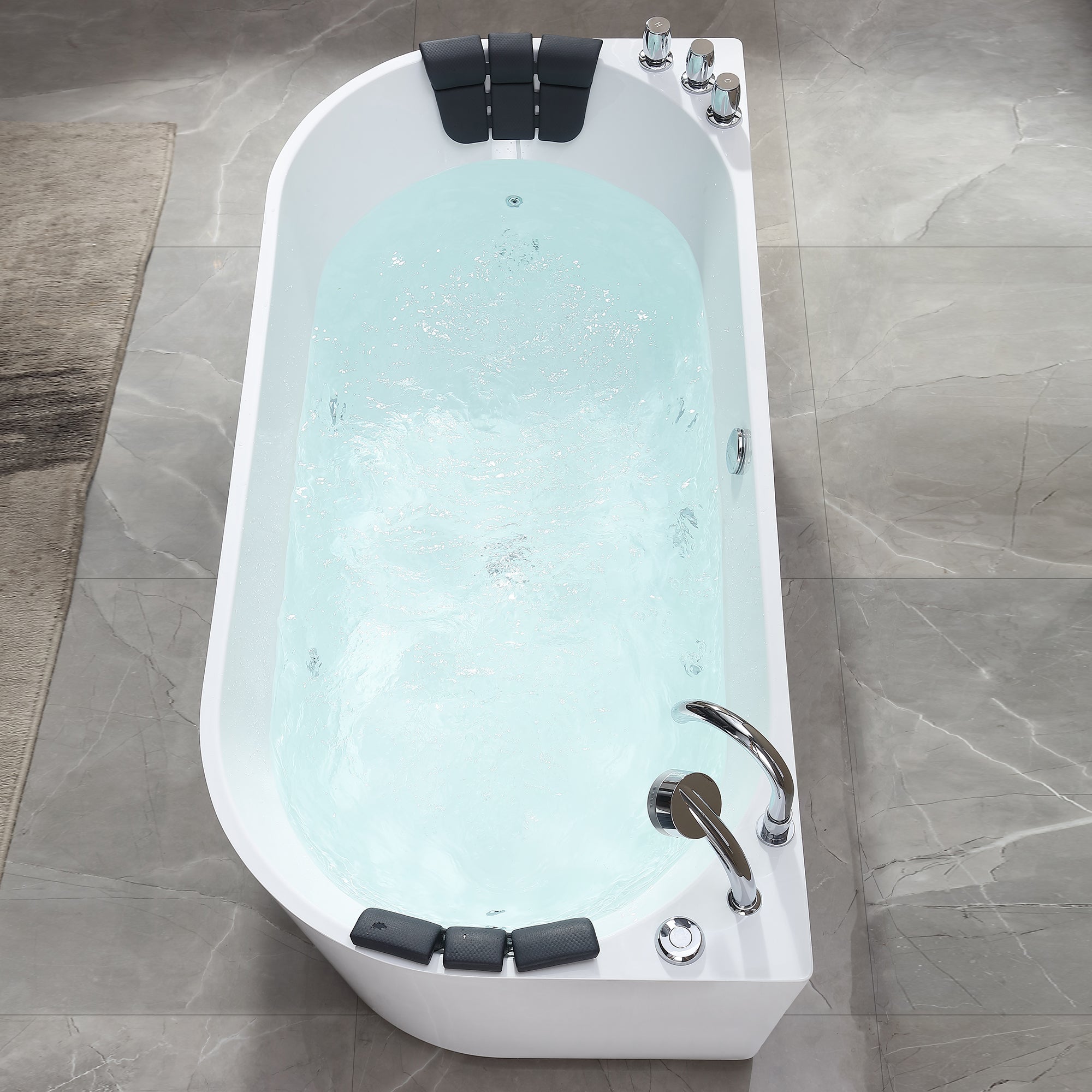 67 in. Whirlpool Acrylic Alcove Bathtub EMPV-67AIS07