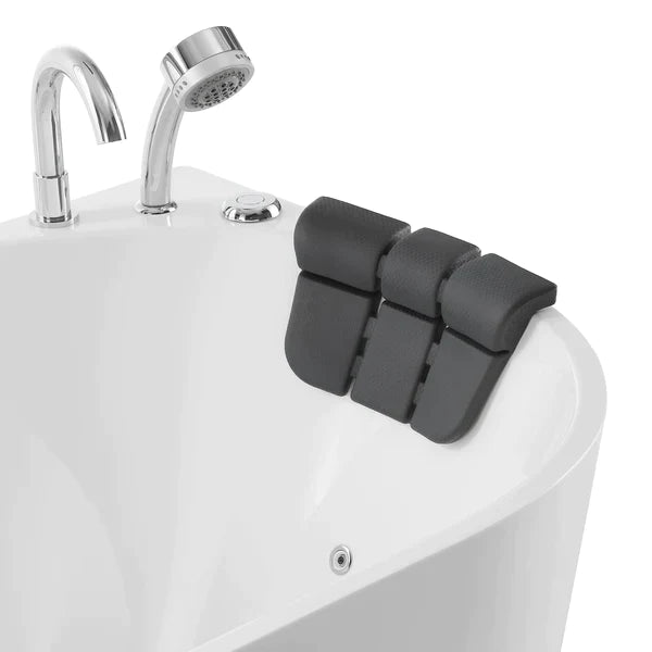 Empava 67 in. Oval Freestanding Hydromassage Bathtub in White Acrylic (67AIS07)