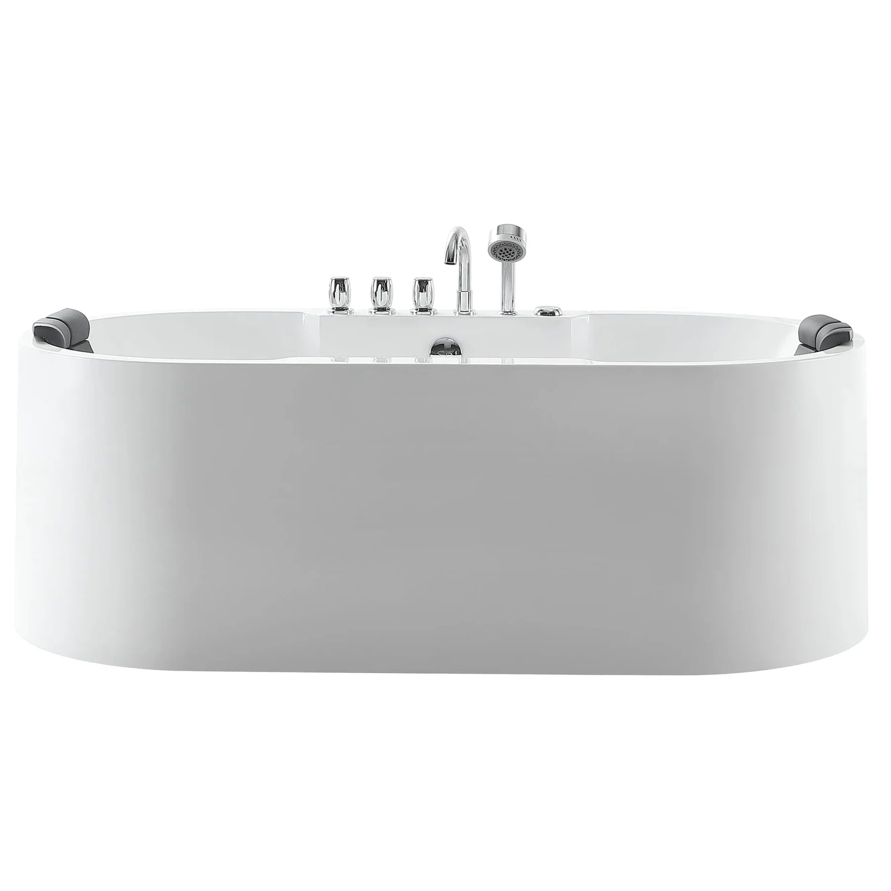 Empava 67 in. Freestanding Jetted Bathtub in White Acrylic (67AIS17)