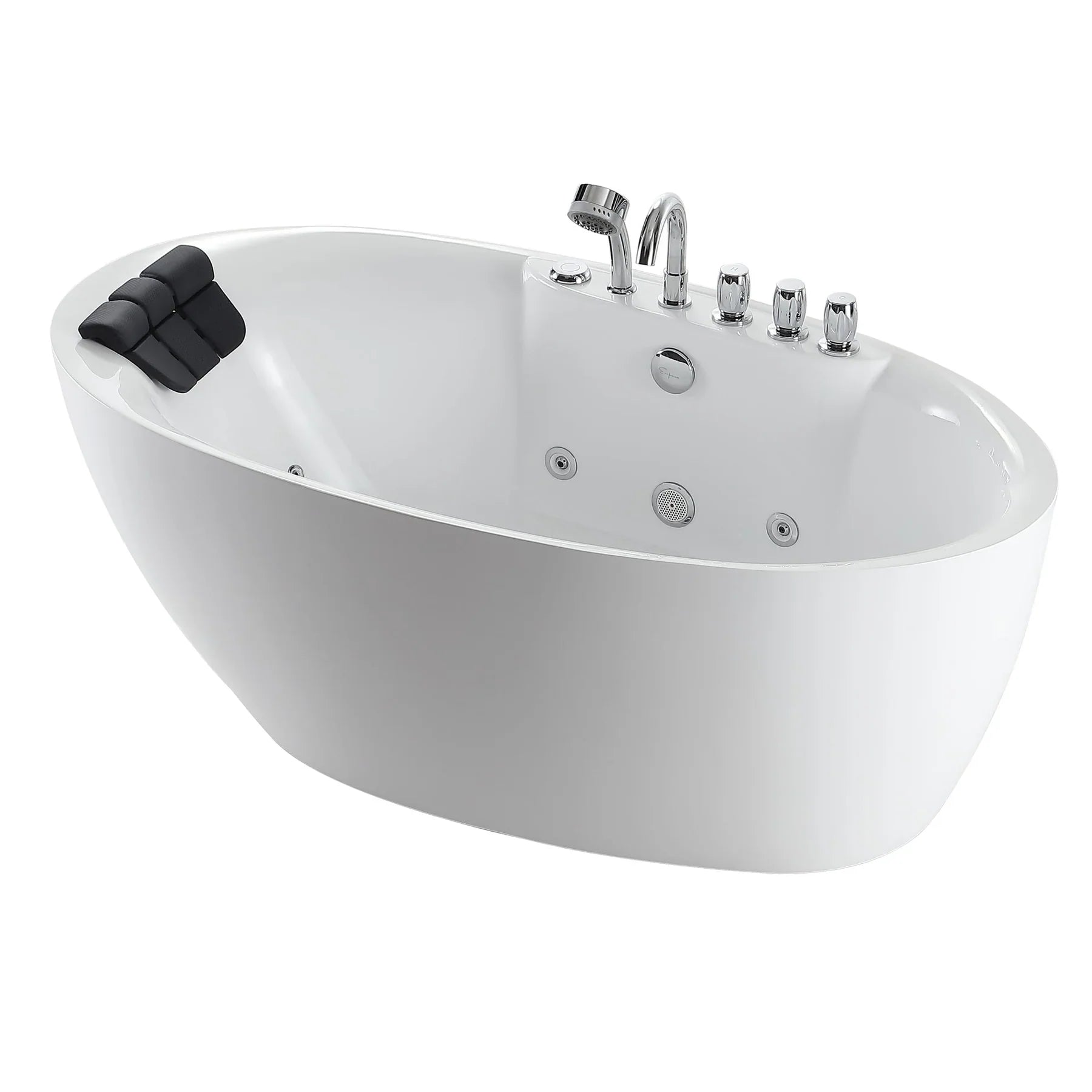 Empava 71 in. Freestanding Jetted Bathtub in White Acrylic (971AIS14)