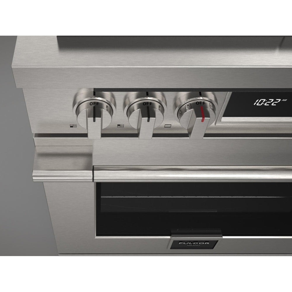 Fulgor Milano 30 in. 400 Series Accento Dual Fuel Range in Stainless Steel (F4PDF304S1)