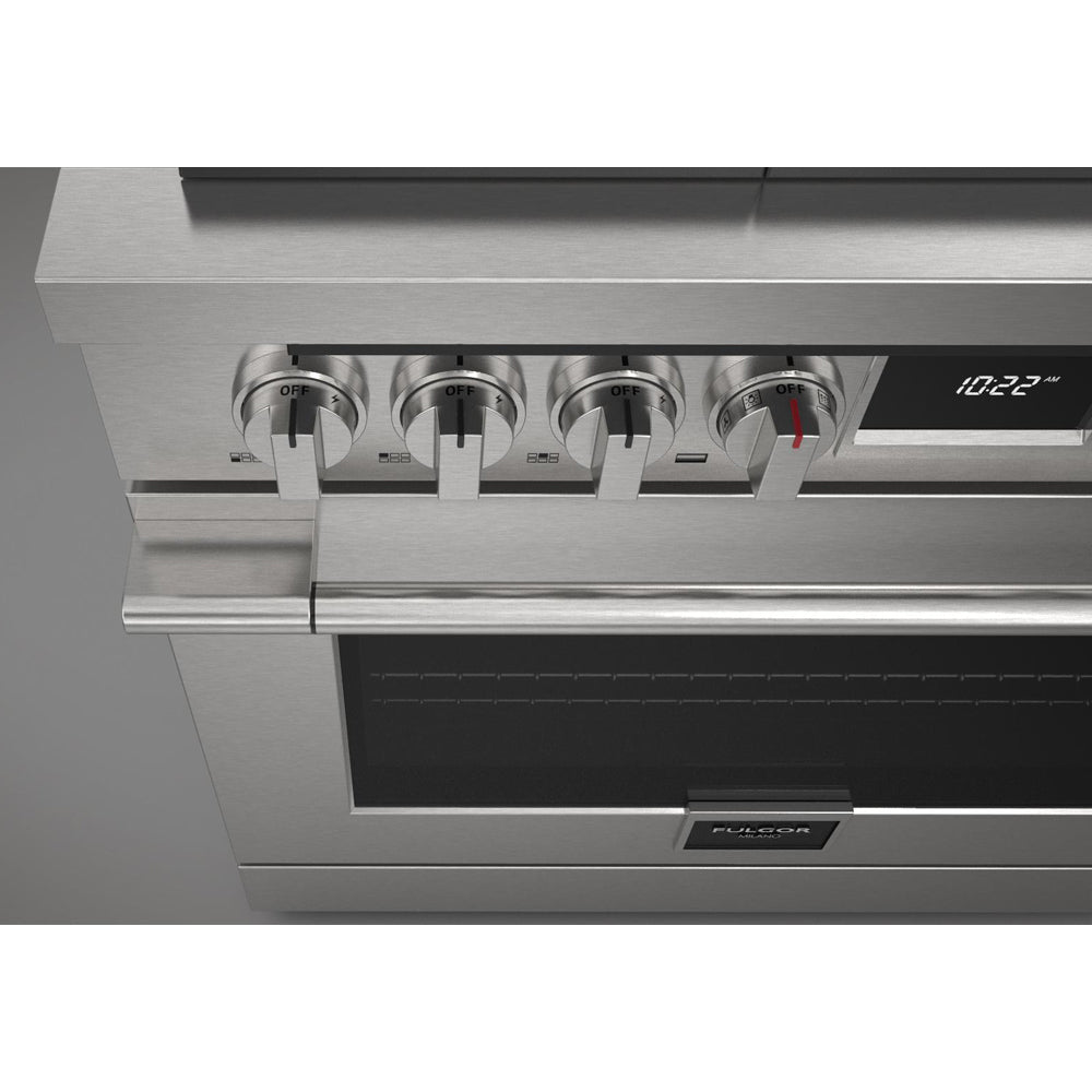 Fulgor Milano 36 in. 400 Series Accento Dual Fuel Range in Stainless Steel (F4PDF366S1)