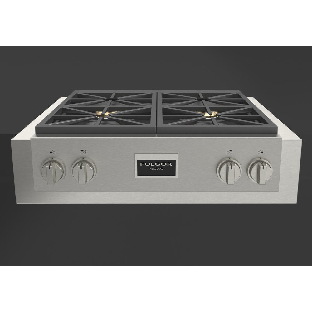Fulgor Milano 30 in. 600 Professional Series All Gas Range Top in Stainless Steel (F6GRT304S1)