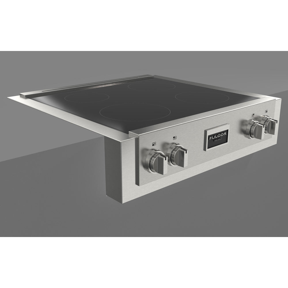 Fulgor Milano 30 in. 600 Professional Series Induction Range Top in Stainless Steel with Glass Ceramic Top (F6IRT304S1)