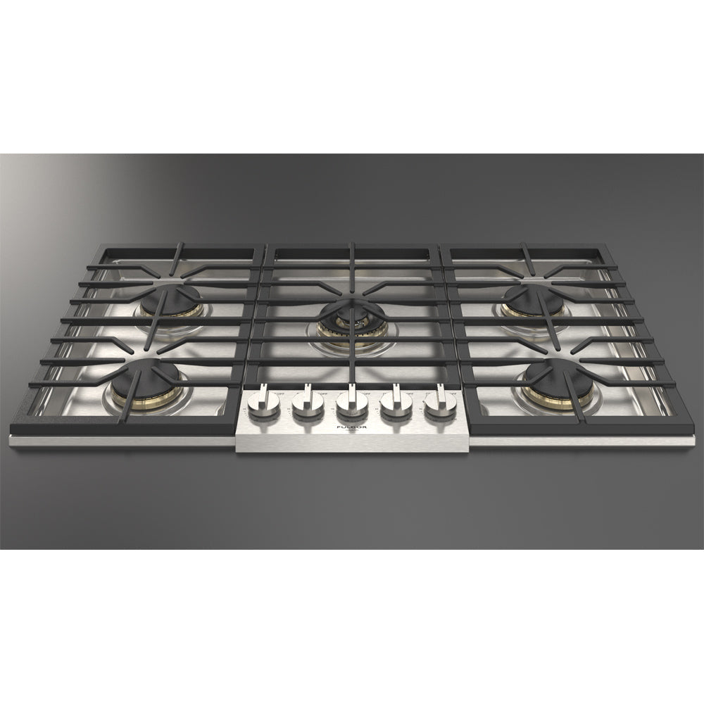 Fulgor Milano 36 in. 600 Series Gas Cooktop with 5 Burners in Stainless Steel (F6PGK365S1)