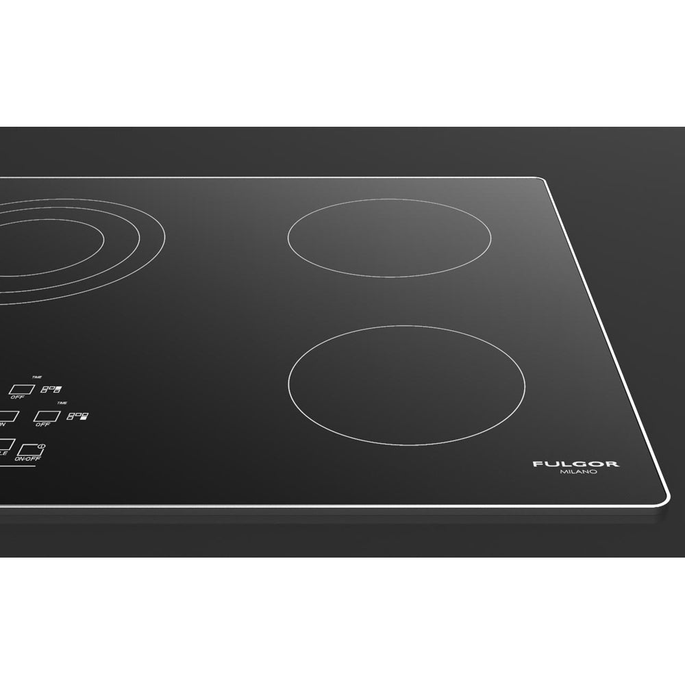 Fulgor Milano 36 in. 600 Series Electric Cooktop with 5 Burners and Glass Ceramic Cooktop in Stainless Steel (F6RT36S2)