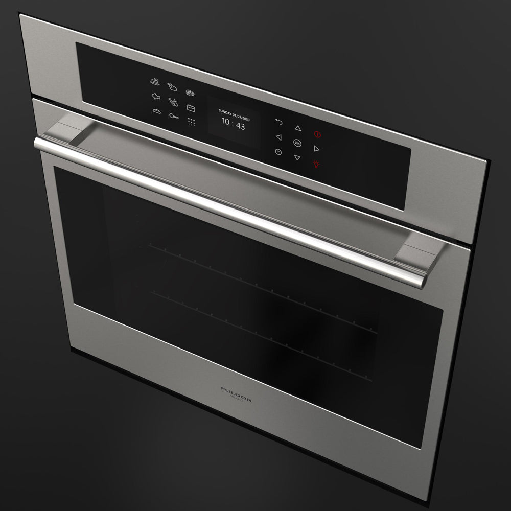 Fulgor Milano 24 in. Electric Single Wall Oven with Self Clean and Convection in Stainless Steel (F7SP24S1)