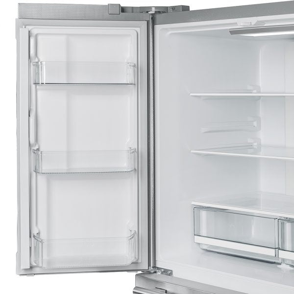 Forno Moena - 36 in. 19 cu.ft French Door Counter Depth Refrigerator in Stainless Steel (FFRBI1820-36SB) Left Door Side Storage
