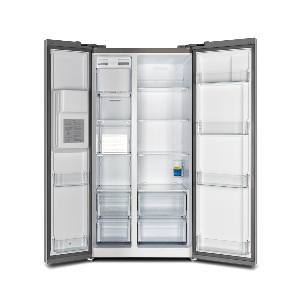 Forno Salerno - 36 in. Side by Side Refrigerator with External Water and Ice Dispenser in Stainless Steel with Trim Kit (FFRBI1844-40SG)
