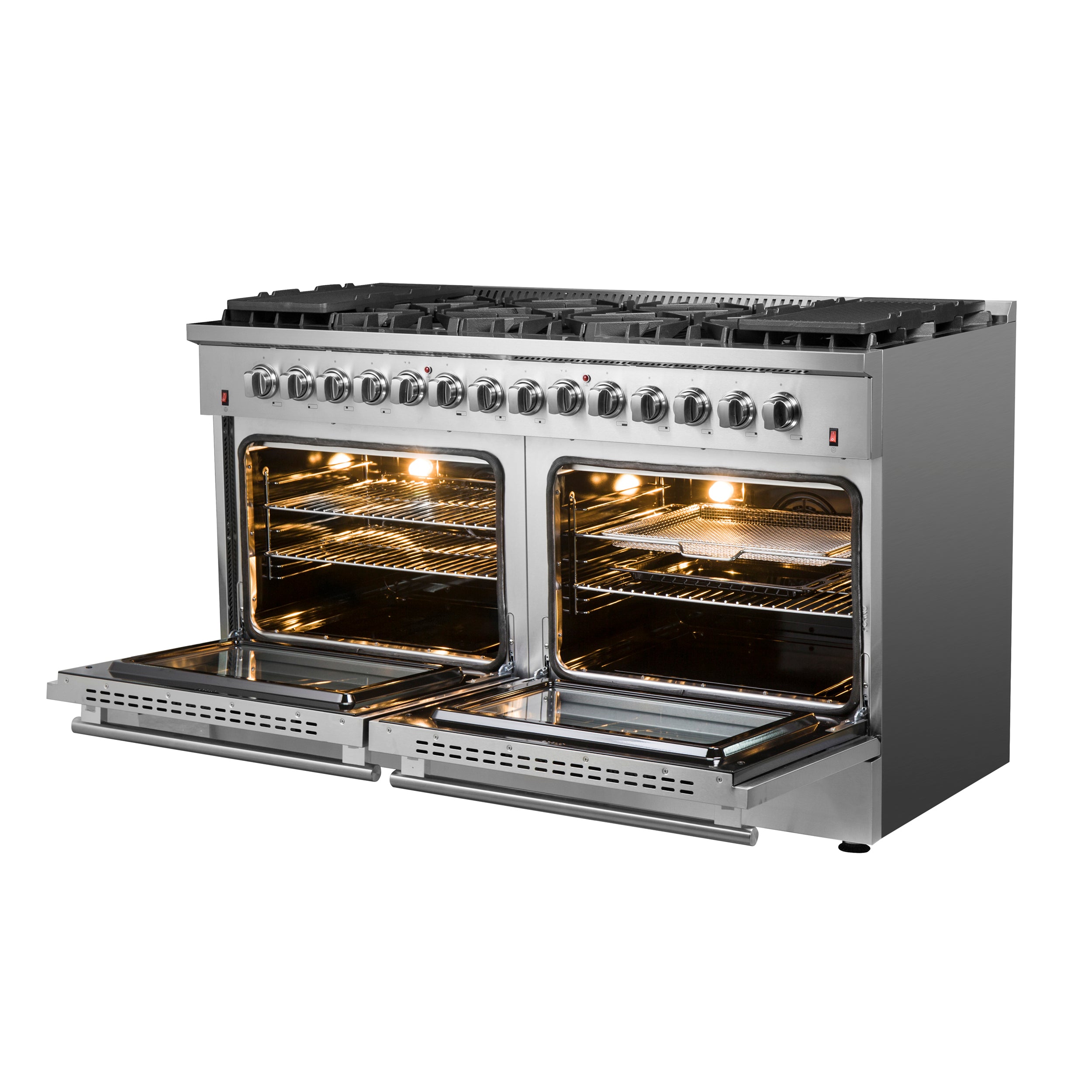 Forno Galiano - 60 in. 8.64 cu. ft Gold Professional Freestanding Dual Fuel Range in Stainless Steel (FFSGS6156-60)