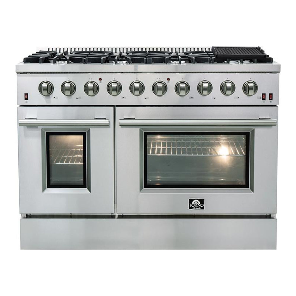 Forno Galiano Professional - 48 in. 6.58 cu. ft. Range with Gas Stove and Gas Oven in Stainless Steel (FFSGS6244-48)
