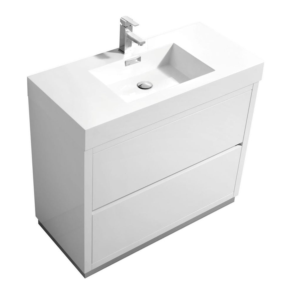 KubeBath Bliss 40 in. Free Standing Single Sink Modern Bathroom Vanity
