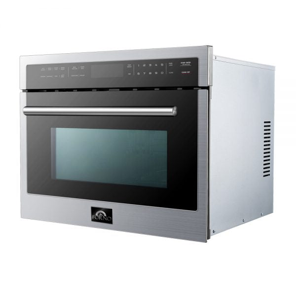 Forno 2-Piece Stainless Steel Appliance Package - with 36 in. Gas Range and 24 in. Built-In Microwave Oven (2AP-FFSGS6350-36)