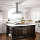 ZLINE Island Mount Range Hood in Stainless Steel with Built-in ZLINE CrownSound Bluetooth Speakers (KL3iCRN-BT) 