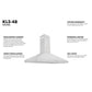 KL3-48 features lifetime warranty, LED lights, telescoping chimney, simple installation, and powerful motor.
