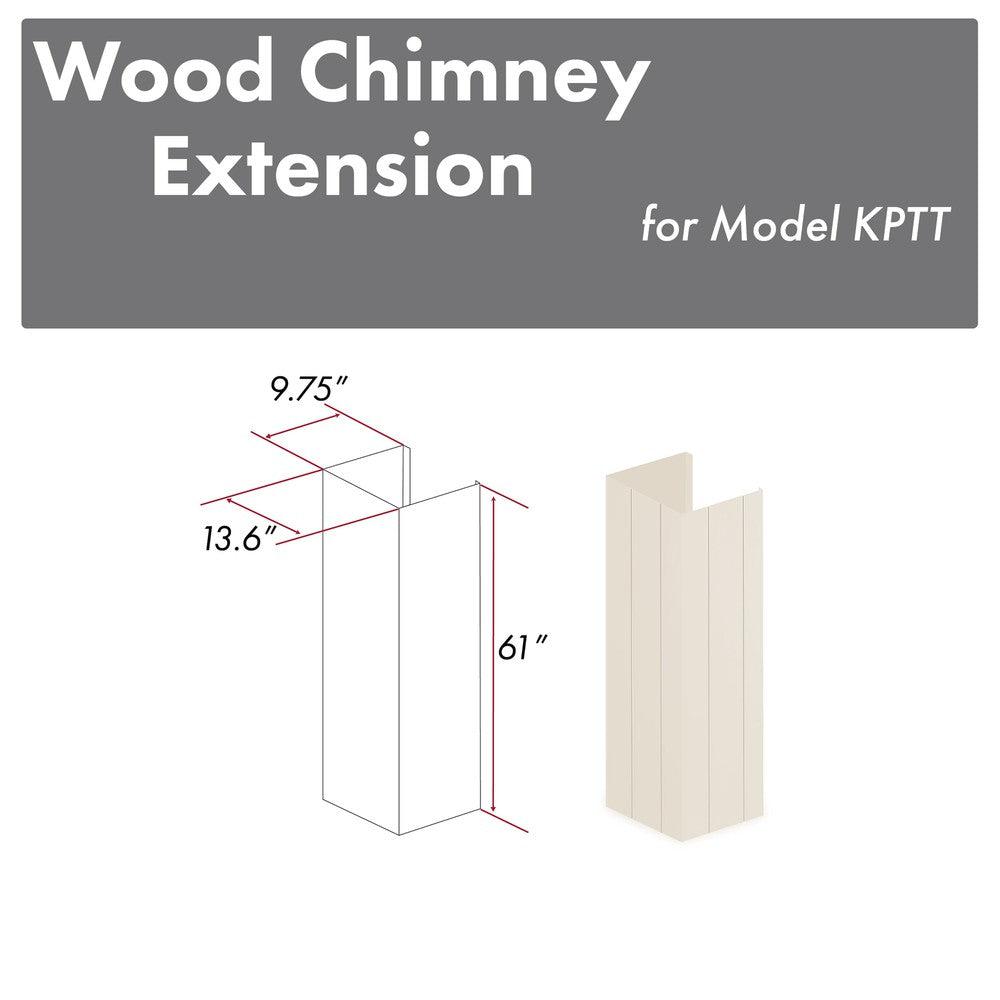 ZLINE 61 in. Wooden Chimney Extension for Ceilings up to 12 ft. (KPTT-E) main image.
