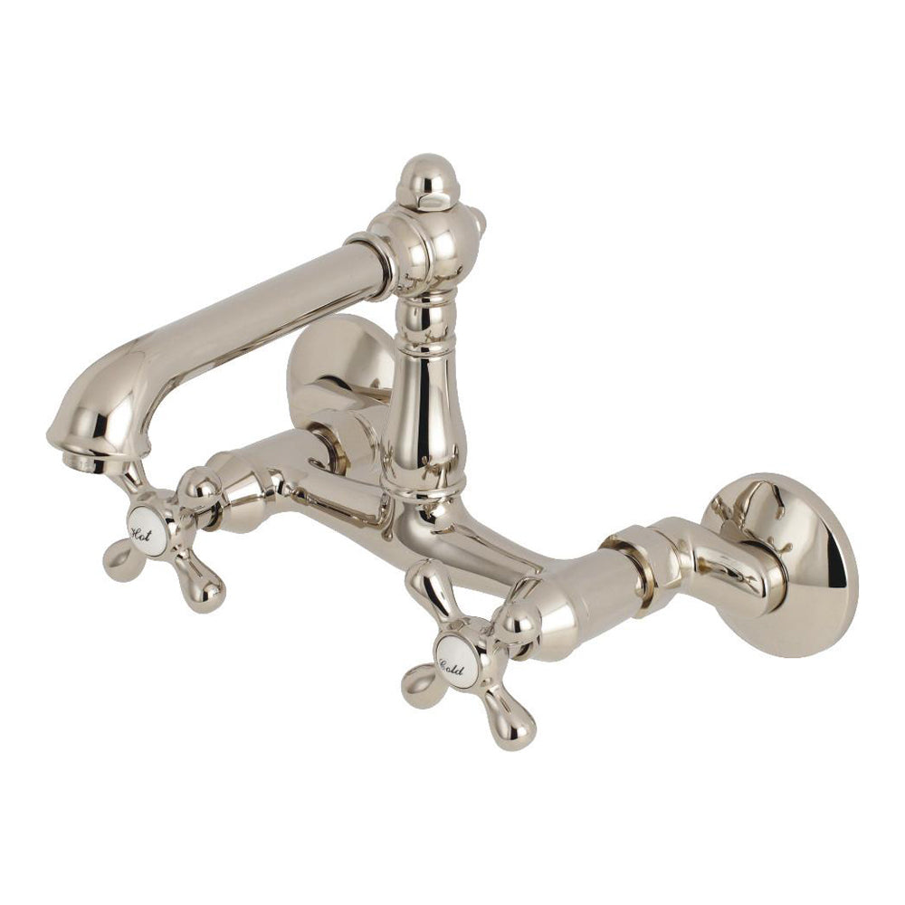 Kingston Brass English Country 6-Inch Adjustable Center Wall Mount Kitchen Faucet (KS7226AX)