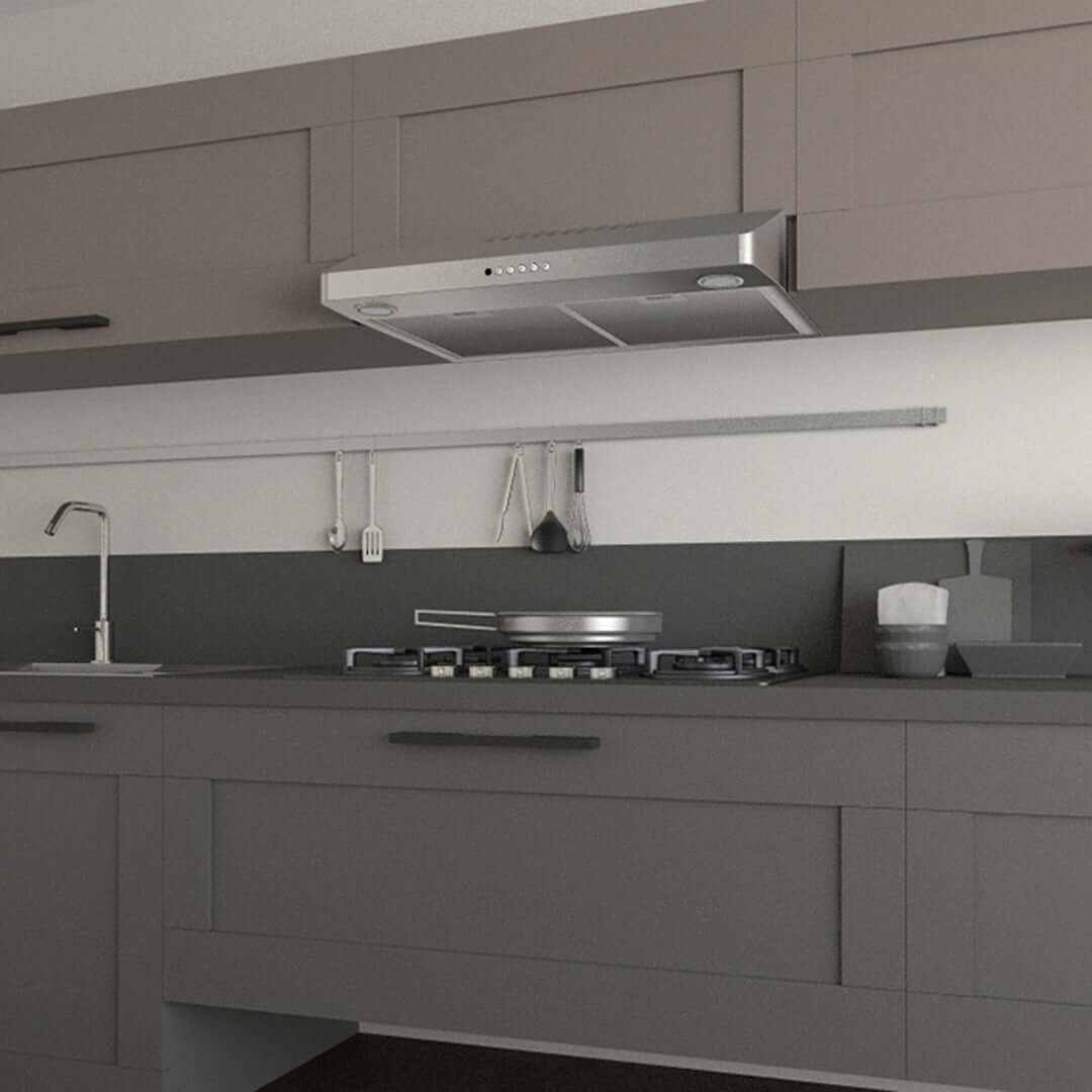 Faber Levante II Under Cabinet Range Hood With Size Options In Stainless Steel
