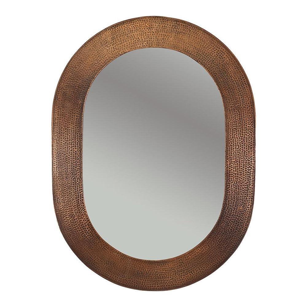 Premier Copper 35 in. Oval Hammered Copper Mirror