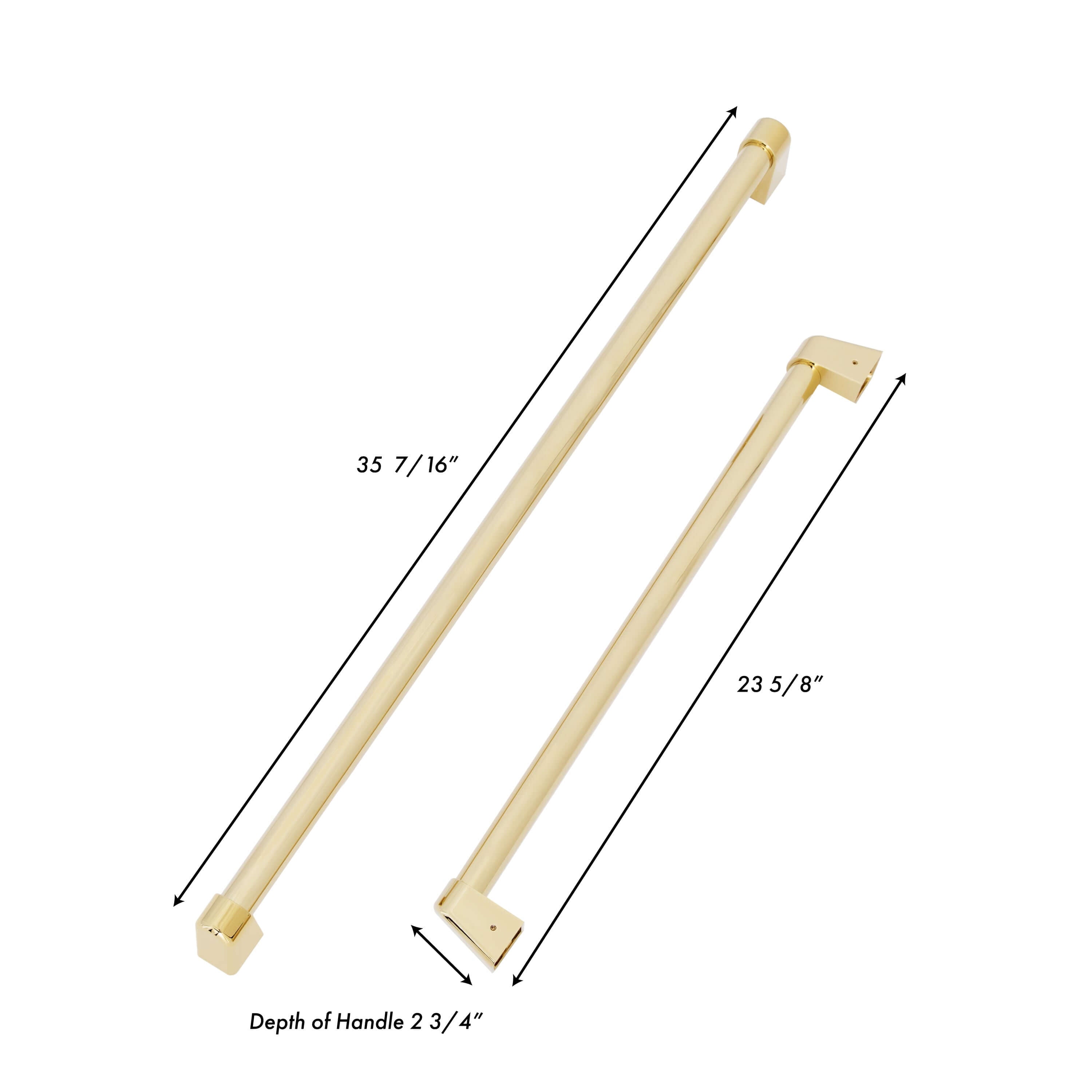 ZLINE Autograph Edition 30 in. Built-in Refrigerator Handles with Accents for RBIV-30 dimensional diagram with measurements.